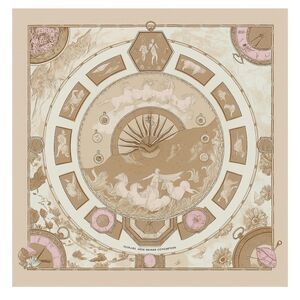 NIB RARE Hermès Pour Vacheron Constantin Astrologie Time Brown Pink Silk Scarf
